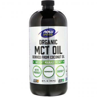 Органічне Масло МСТ, Organic MCT Oil, Now Foods, 946 мл