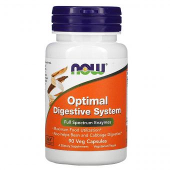 Травні ферменти Optimal Digestive System, Now Foods, 90 Вегетаріанських капсул