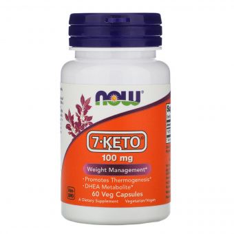 7-KETO (Дегідроепіандростерон), 100 мг, Now Foods, 60 вегетаріанських капсул