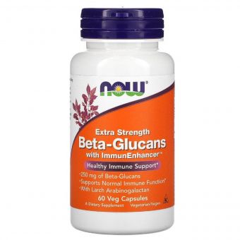 Бета-Глюкани з ImmunEnhancer посиленої дії , 250 Мг,Now Foods, 60 Вегетаріанських Капсул