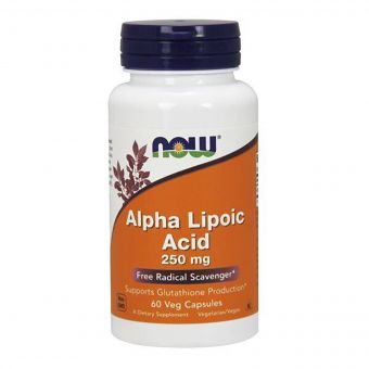 Альфа-ліпоєва кислота 250 мг, Alpha Lipoic Acid, Now Foods, 60 капсул