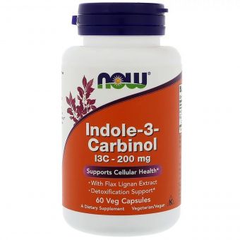 Індол 3 Карбінол (I3C) 200 мг, Now Foods, 60 желатинових капсул