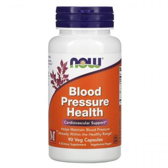 Нормалізація тиску, Blood Pressure Health, Now Foods, 90 вегетаріанських капсул