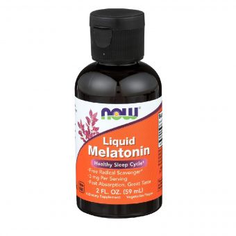 Мелатонін рідкий, Liquid Melatonin, Now Foods, 2 рідких унції (59 мл)