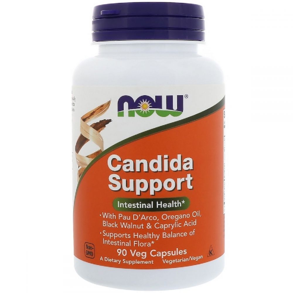 Комплекс для Кишківника, Candida Support, Now Foods, 90 вегетаріанських капсул