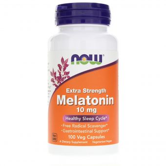 Мелатонін, Extra Strength Melatonin, Now Foods, 10 мг, 100 капсул