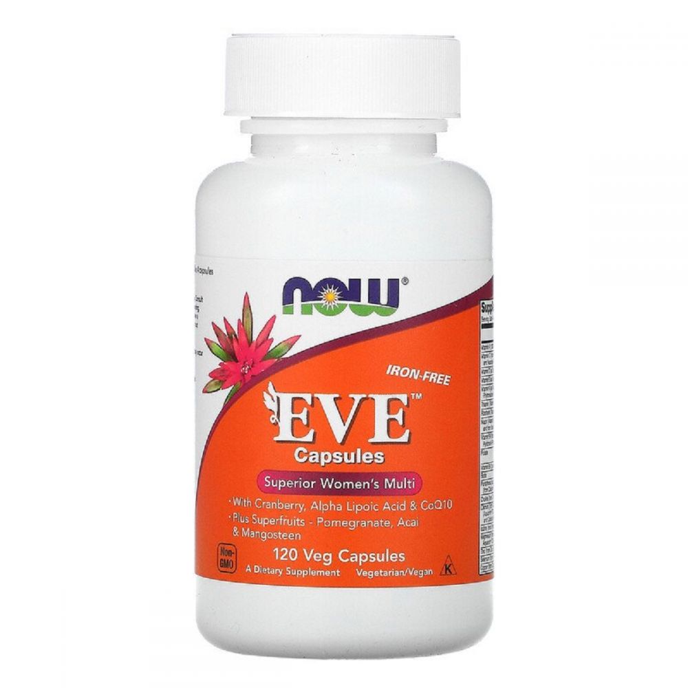 Комплекс Для Жінок, Eve Capsules, Superior Women&apos;s Multi, Now Foods, 120 рослинних капсул