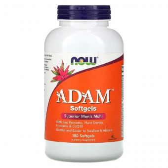 Супер Мультівітаміни для Чоловіків, Adam, Superior Men's Multi, Now Foods, 180 Желатинових Капсул