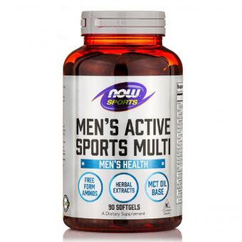 Чоловічі Мультівітаміни для активних видів спорту, Men's Active Sports Multi, Now Foods, 90 гелевих капсул