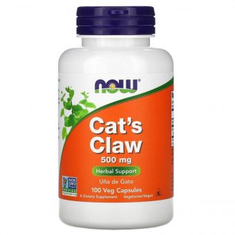 Котячий кіготь, 500 мг, Cat's Claw, Now Foods, 100 вегетаріанських капсул