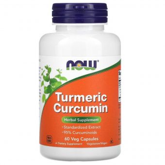 Куркума і куркумін, Turmeric Curcumin, Now Foods, 60 вегетаріанських капсул