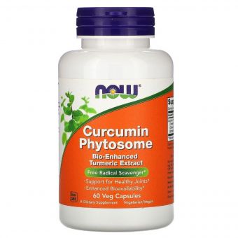 Фітосома куркумина, Now Foods, Curcumin Phytosome, 60 рослинних капсул
