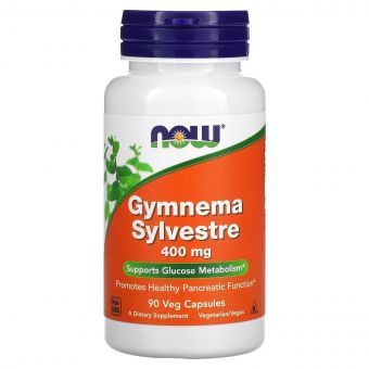 Джимнема Сільвестра, 400 мг, Gymnema Sylvestre, Now Foods, 90 вегетаріанських капсул