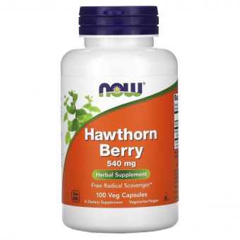 Глід, 540 мг, Hawthorn Berry, Now Foods, 100 вегетаріанських капсул