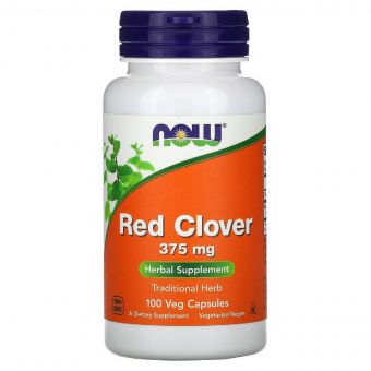 Червона Конюшина, Red Clover, Now Foods, 375 мг, 100 Вегетаріанських Капсул
