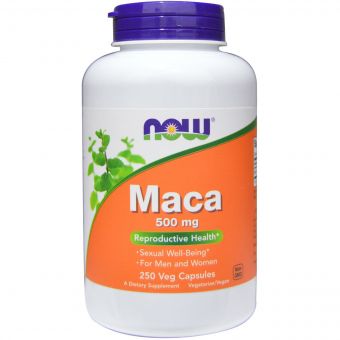 Перуанська Мака, Maca, Now Foods, 250 мг, 250 вегетаріанських капсул