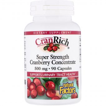 Журавлинний супер концентрат, CranRich, Natural Factors, 500 мг, 90 капсул