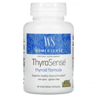 Харчова добавка для щитовидної залози Natural Factors, WomenSense, ThyroSense, 60 капсул