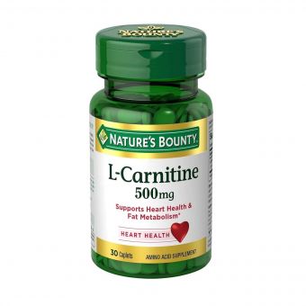 L-Карнітін, 500 мг, L-Carnitine, Nature's Bounty, 30 каплет