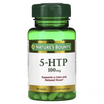 5-HTP (Гідрокситриптофан), 100мг, Nature's Bounty, 60 капсул