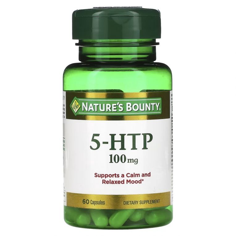 5-HTP (Гідрокситриптофан), 100мг, Nature's Bounty, 60 капсул