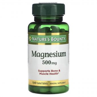 Магній, 500 мг, Magnesium, Nature's Bounty, 100 каплет