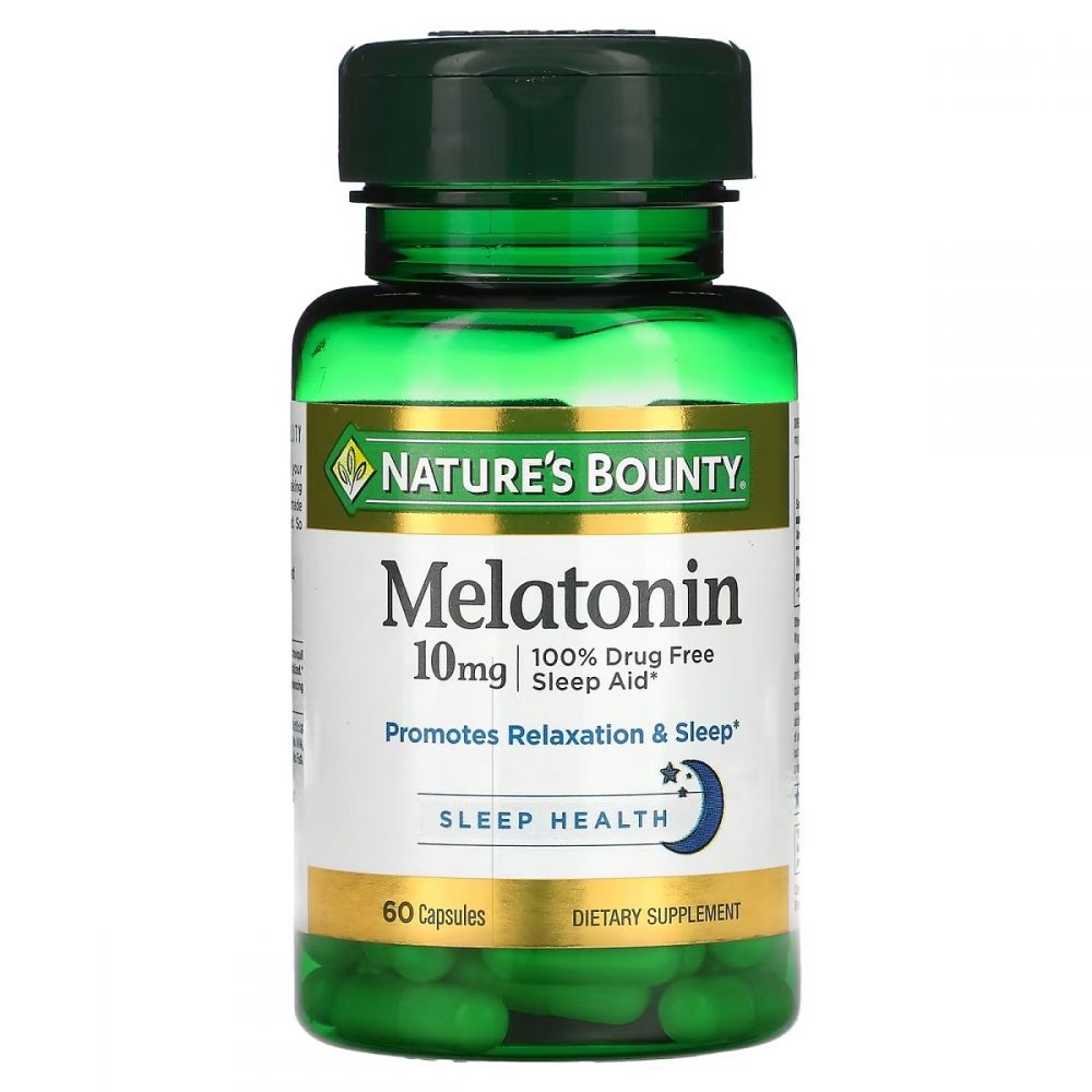 Мелатонін, 10 мг, Melatonin, Nature's Bounty, 60 капсул