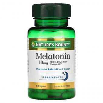 Мелатонін, 10 мг, Melatonin, Nature's Bounty, 60 капсул