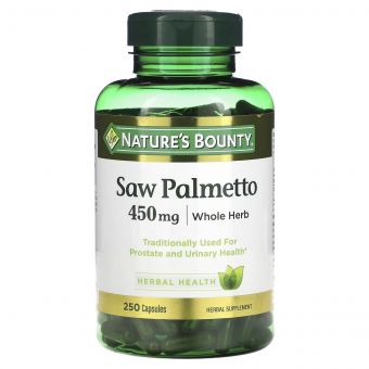 Со Пальметто, 450 мг, Saw Palmetto, Nature's Bounty, 250 капсул