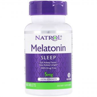 Мелатонін, З Підвищеною Силою Дії, 5 мг, Natrol, 60 таблеток