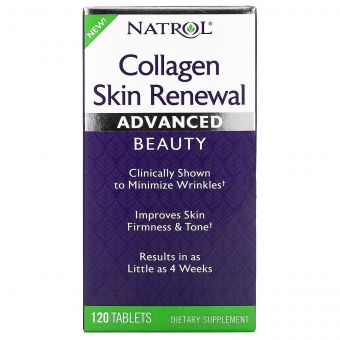 Колаген для відновлення шкіри, Collagen Skin Renewal, Natrol, 120 таблеток