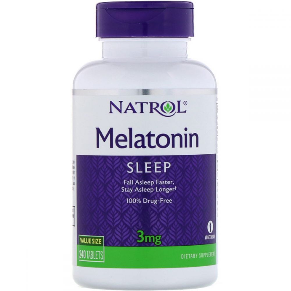 Мелатонін, Melatonin, 3 мг, Natrol, 240 таблеток