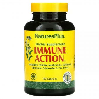 Імуностимулюючий комплекс, Immune Action, Natures Plus, 120 растительных капсул