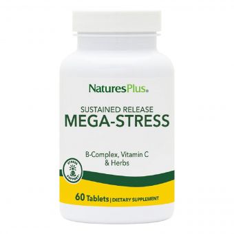 Комплекс для Подолання Стресу та Підтримання Енергії, Mega-Stress, Natures Plus, 60 таблеток