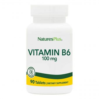 Вітамін В-6, Vitamin B6, Natures Plus, 100 мг, 90 Таблеток