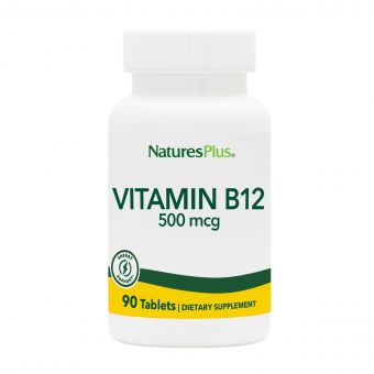 Вітамін B-12 (Метилкобаламін), 500 мкг, Natures Plus, 90 Таблеток