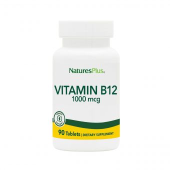 Вітамін B-12 (Метилкобаламін), Natures Plus 1000 мкг, 90 Таблеток
