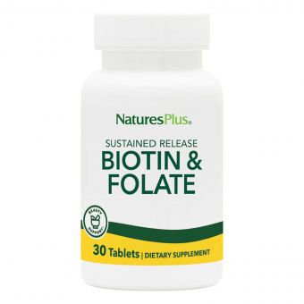 Біотин і фолієва кислота, Natures Plus, 30 таблеток