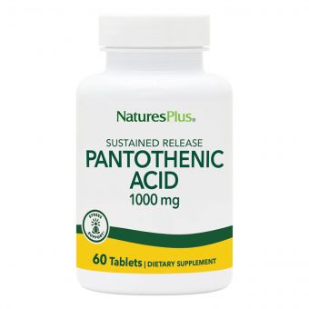 Пантотенова кислота (B5), 1000 мг, Natures Plus, 60 Таблеток