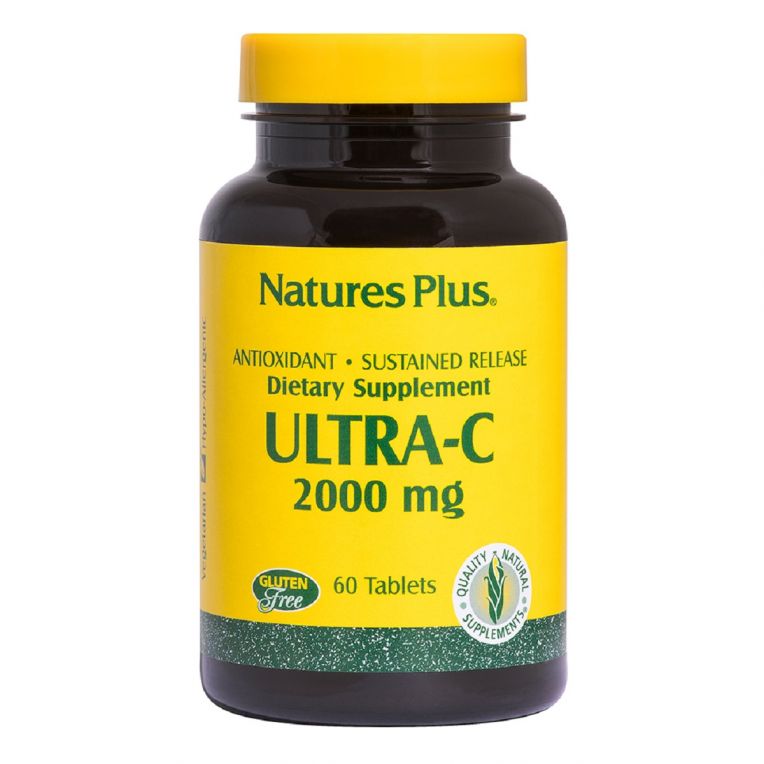 Вітамін С, Ultra-C, 2000мг, Natures Plus, 60 таблеток
