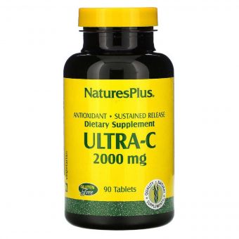 Вітамін С, Ultra-C, 2000мг, Nature&apos;s Plus, 90 таблеток