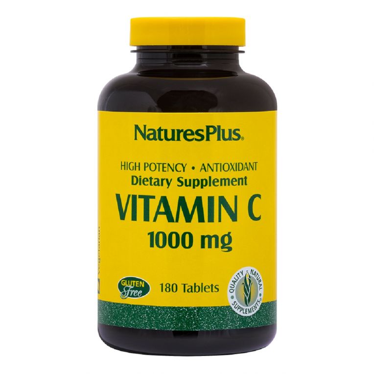 Вітамін C, Vitamin C, 1000 мг, Nature&apos;s Plus, 180 таблеток