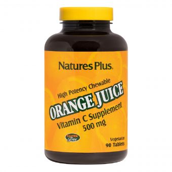 Вітамін С, Orange Juice Vitamin C, 500 мг, Nature&apos;s Plus, 90 жувальних таблеток