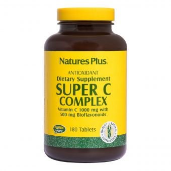 Супер Комплекс Вітаміну С, Super C Complex, 1000 мг, Nature&apos;s Plus, 180 таблеток