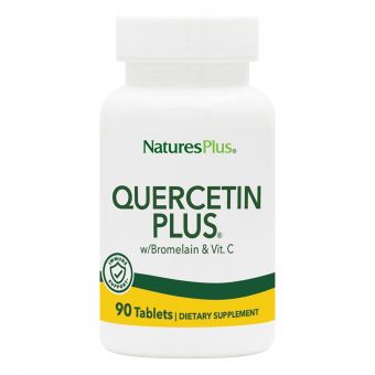 Кверцетин Плюс і Вітамін С, Quercetin Plus with Vitamin C Natures Plus, 90 таблеток
