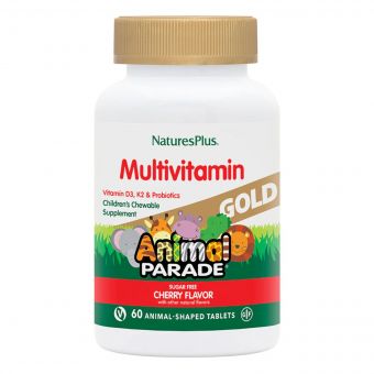 Мультивітаміни для Дітей, Смак Вишні, Animal Parade Gold, Natures Plus, 60 жувальних таблеток