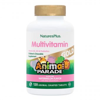 Мультивітаміни для Дітей, Смак Кавуна, Animal Parade Gold, Natures Plus, 120 жувальних таблеток