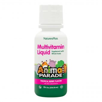 Рідкі Дитячі Мультивітаміни , Смак Тропичних фруктів , Animal Parade Gold, Natures Plus, 236 мл