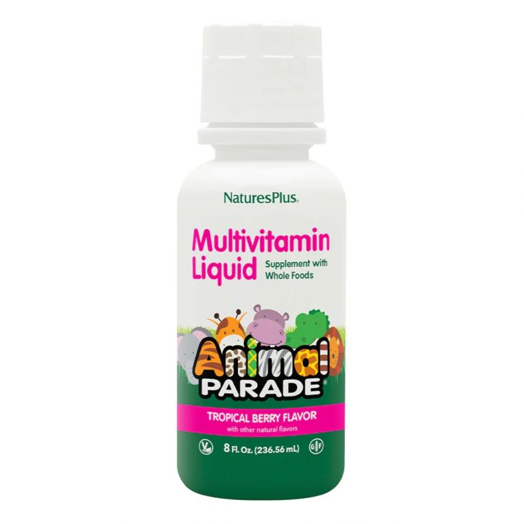Рідкі Дитячі Мультивітаміни , Смак Тропичних фруктів , Animal Parade Gold, Natures Plus, 236 мл