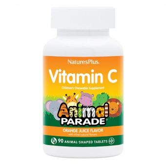 Вітамін С для Дітей, Смак Апельсину, Animal Parade, Natures Plus, 90 жувальних таблеток
